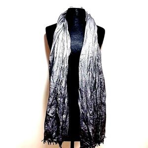 Shimmering gun metal dark silver scarf! Wear as scarf or shawl!